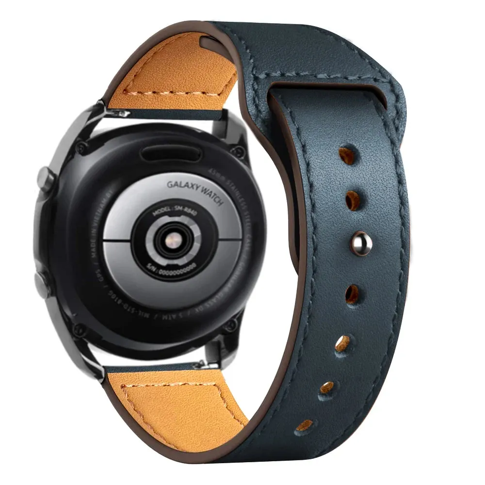leather watch band strap For Samsung Galaxy watch 6/5/pro/4/Classic/Active 2 20mm 22mm bracelet correa huawei watch gt 4-2-3 pro band