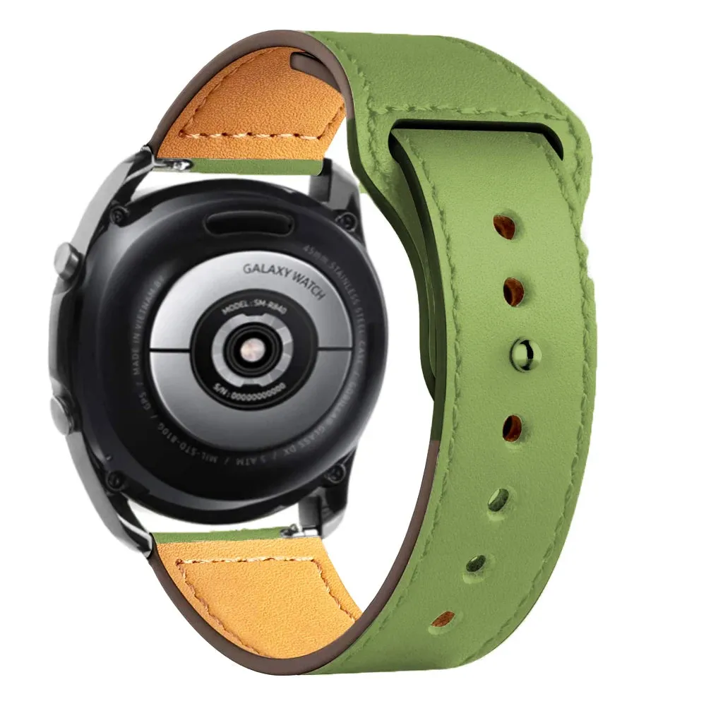 leather watch band strap For Samsung Galaxy watch 6/5/pro/4/Classic/Active 2 20mm 22mm bracelet correa huawei watch gt 4-2-3 pro band