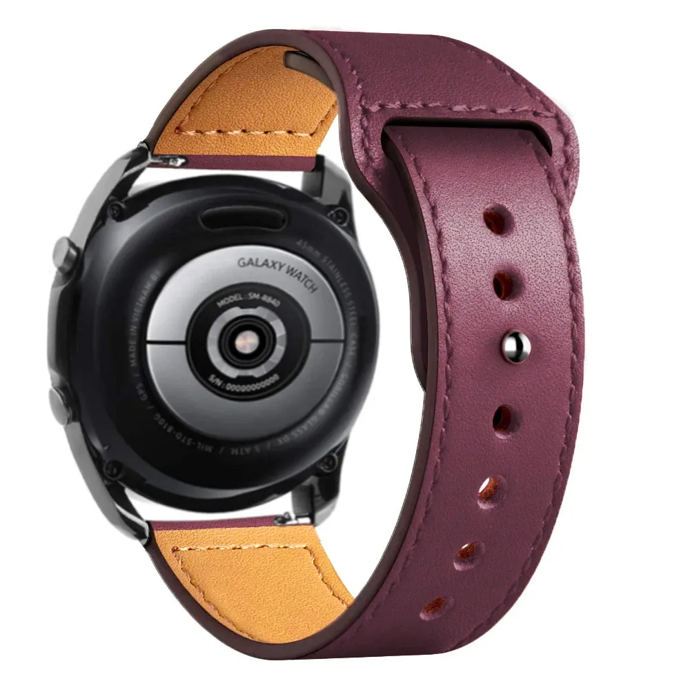 leather watch band strap For Samsung Galaxy watch 6/5/pro/4/Classic/Active 2 20mm 22mm bracelet correa huawei watch gt 4-2-3 pro band