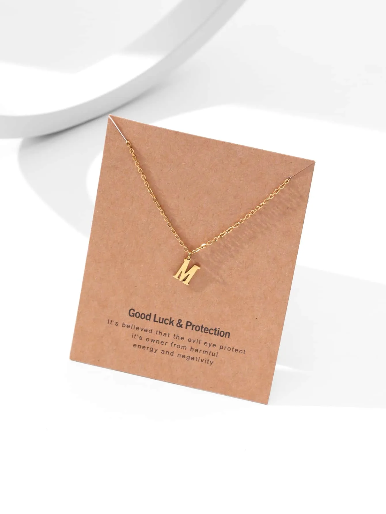 Letter M Charm Necklace Jewelry for Women Gift for Her Necklace Accessories
