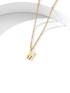 Letter M Charm Necklace Jewelry for Women Gift for Her Necklace Accessories