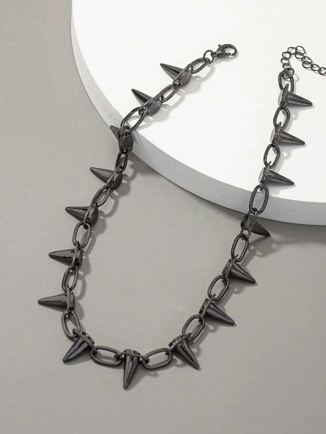 Men Cone Decor Necklace Spiky Necklace for Men Jewelry for Men Gift for Men