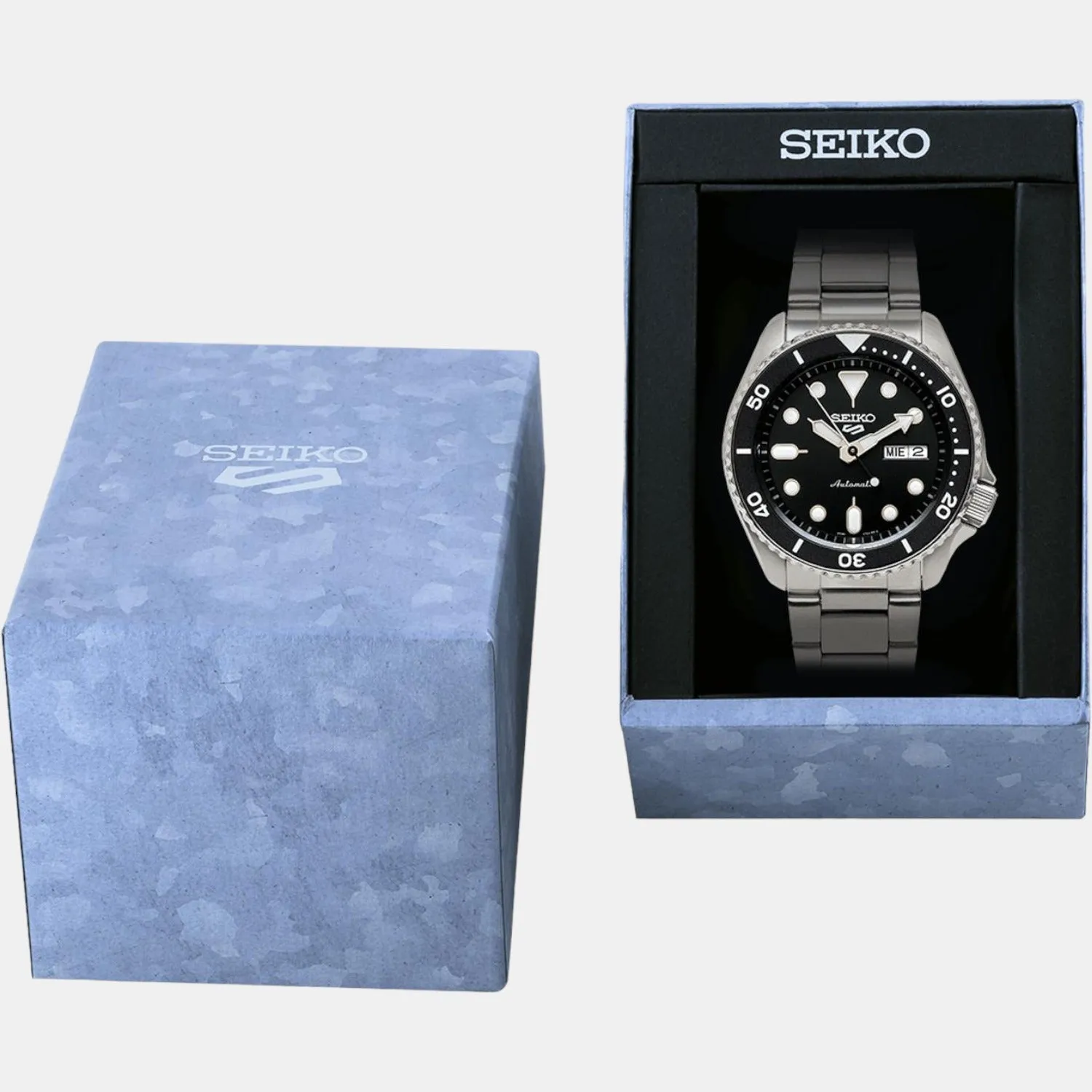 Men's Black Analog Stainless Steel Automatic Watch SRPD55K1