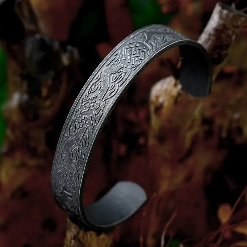 Men's Bracelet Viking Bodyguard Symbol High Quality Jewelry LLBRG-029G Beier 316L Stainless Steel