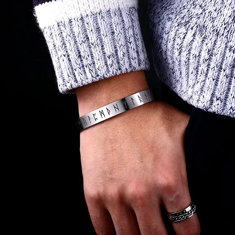 Men's Bracelet Viking Bodyguard Symbol High Quality Jewelry LLBRG-029G Beier 316L Stainless Steel