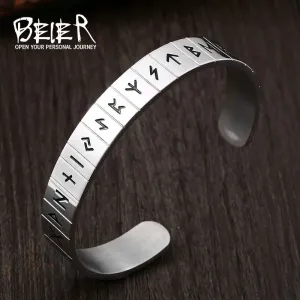 Men's Bracelet Viking Bodyguard Symbol High Quality Jewelry LLBRG-029G Beier 316L Stainless Steel