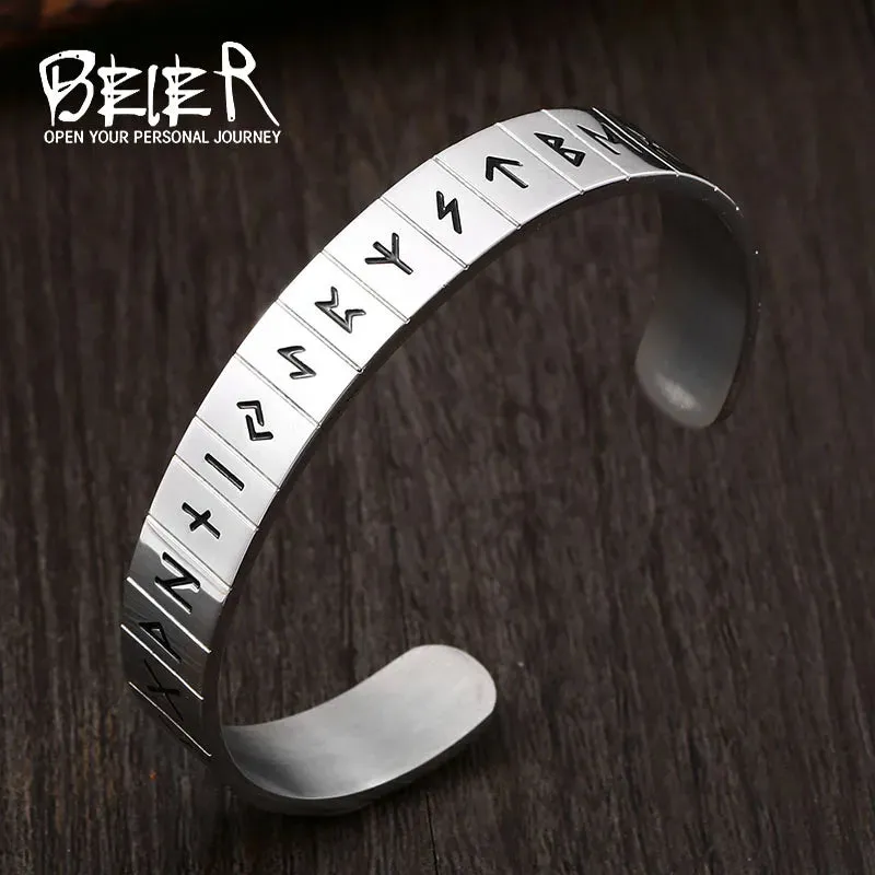 Men's Bracelet Viking Bodyguard Symbol High Quality Jewelry LLBRG-029G Beier 316L Stainless Steel