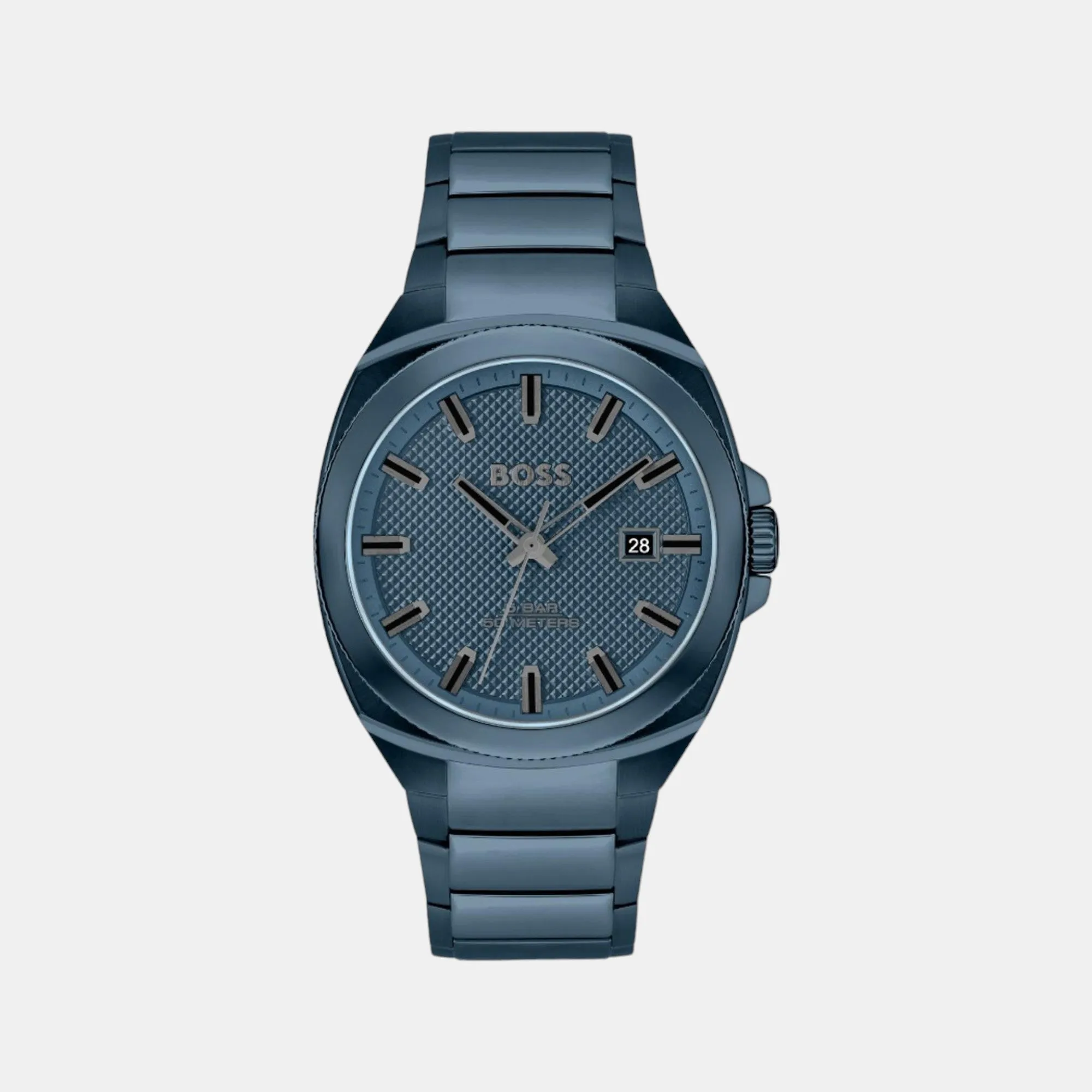 Men's Quartz Analog Blue Dial Stainless Steel Watch 1514138