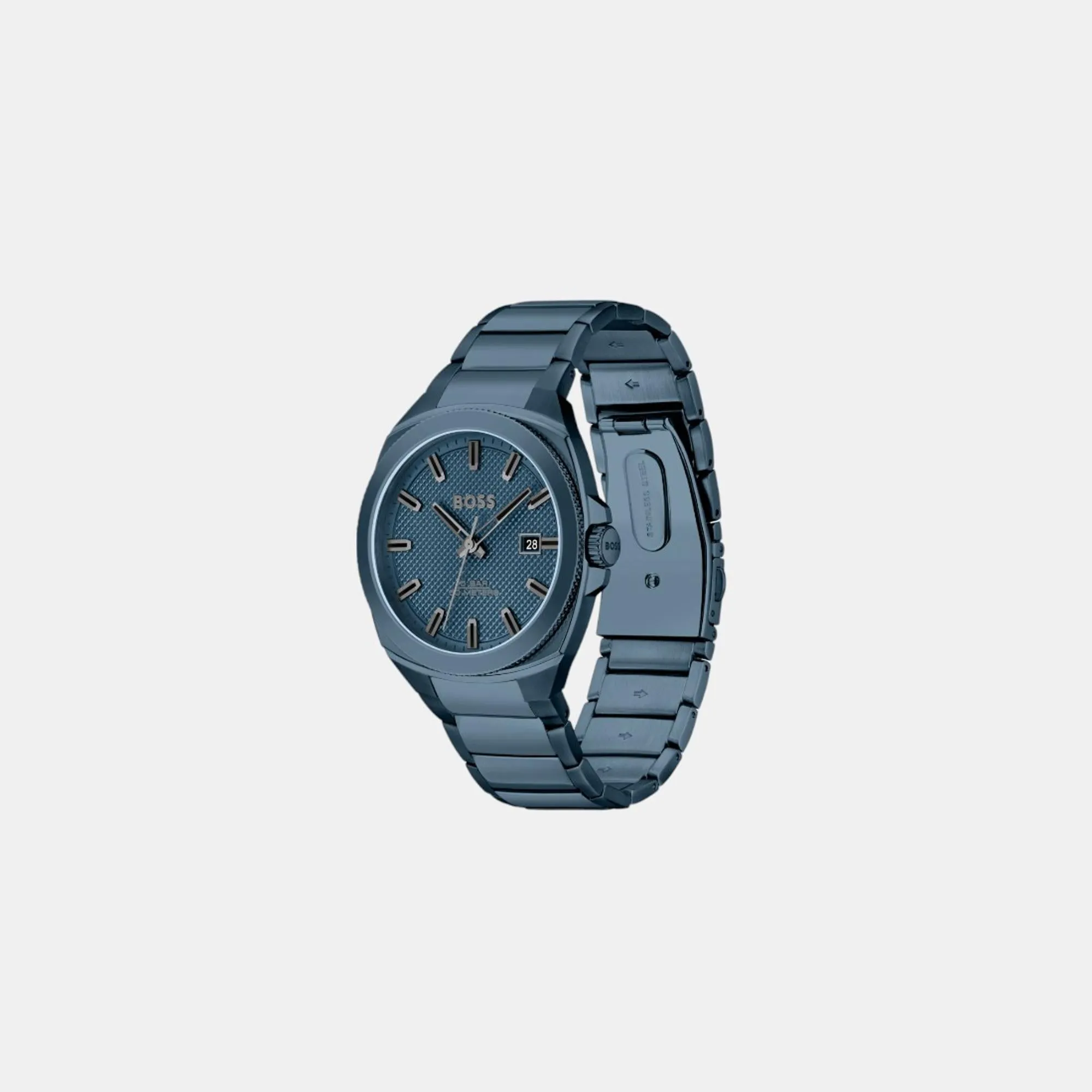 Men's Quartz Analog Blue Dial Stainless Steel Watch 1514138