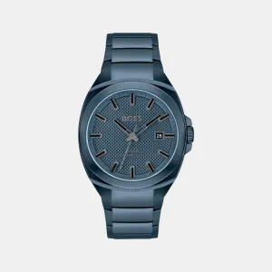 Men's Quartz Analog Blue Dial Stainless Steel Watch 1514138