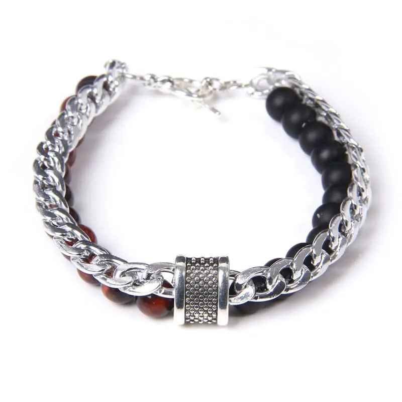 Men’s Trendy Double-Layer Bracelet – For Casual & Business Style