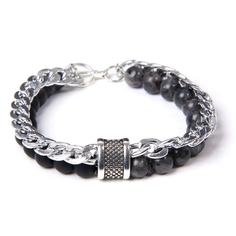 Men’s Trendy Double-Layer Bracelet – For Casual & Business Style