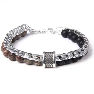 Men’s Trendy Double-Layer Bracelet – For Casual & Business Style