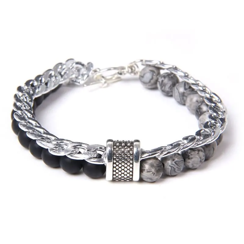 Men’s Trendy Double-Layer Bracelet – For Casual & Business Style