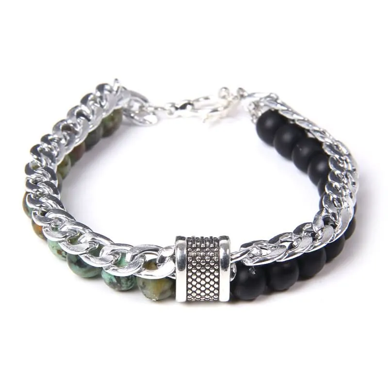 Men’s Trendy Double-Layer Bracelet – For Casual & Business Style