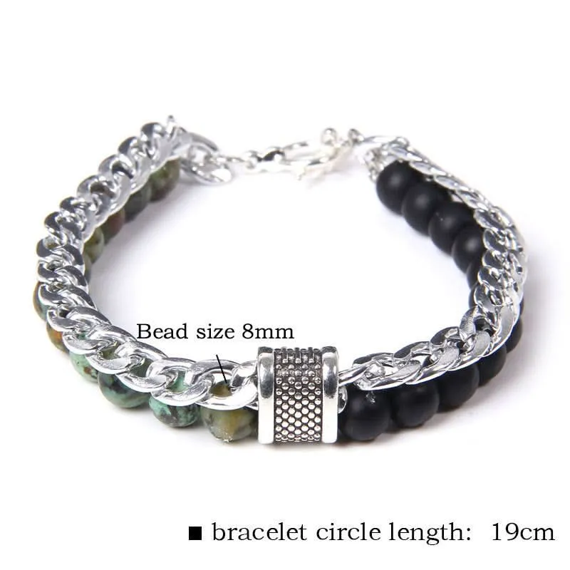 Men’s Trendy Double-Layer Bracelet – For Casual & Business Style