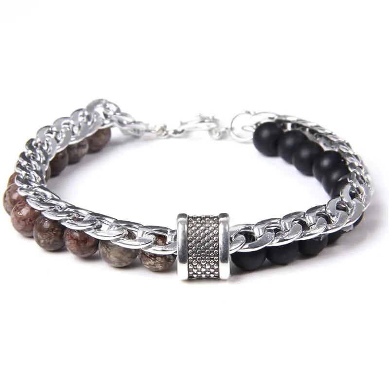 Men’s Trendy Double-Layer Bracelet – For Casual & Business Style