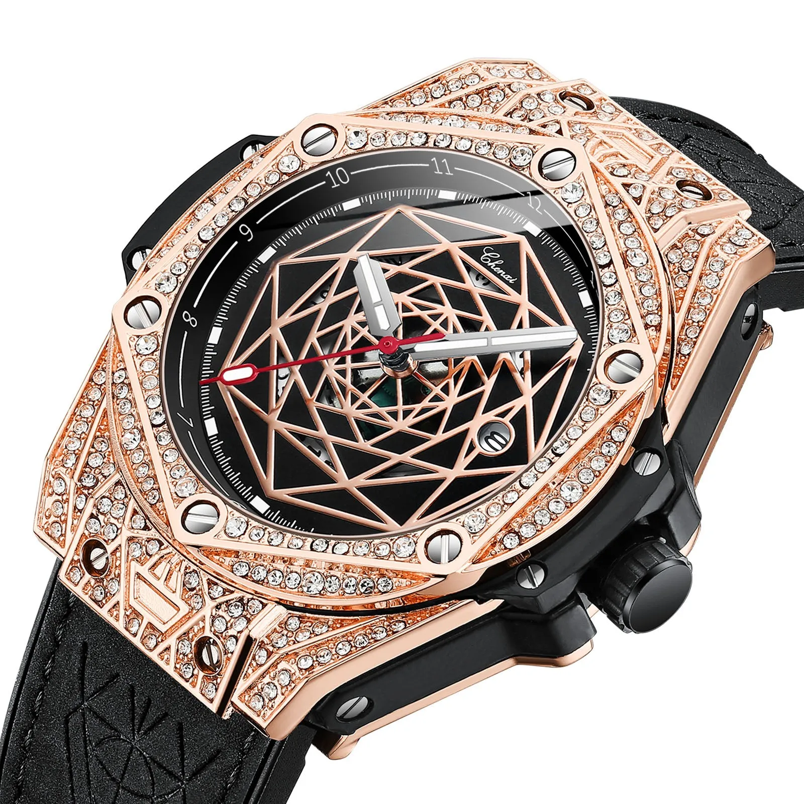 Men's trendy quartz calendar waterproof watch W28CX88250