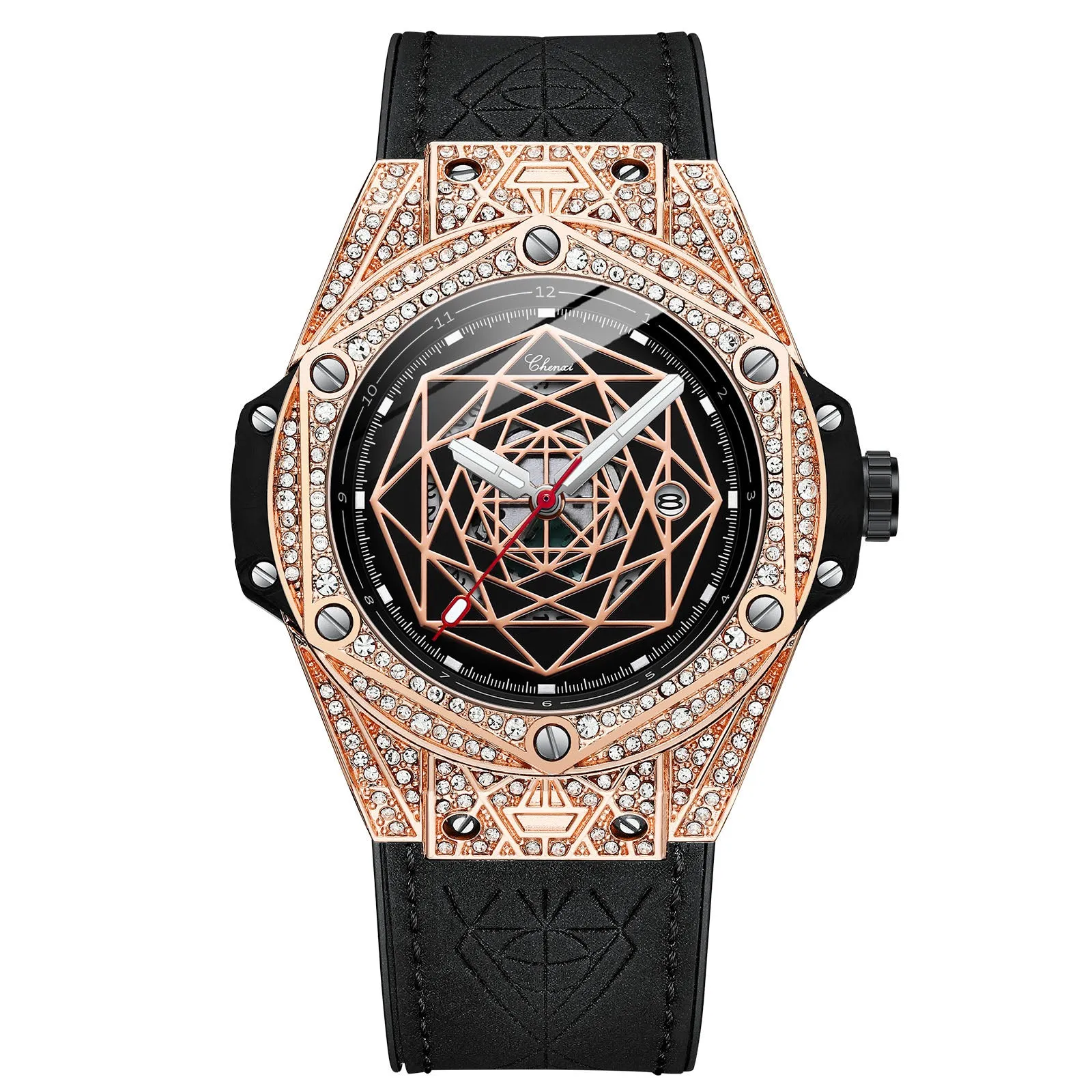Men's trendy quartz calendar waterproof watch W28CX88250