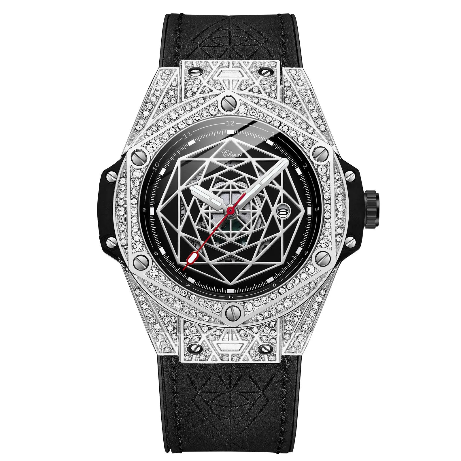 Men's trendy quartz calendar waterproof watch W28CX88250