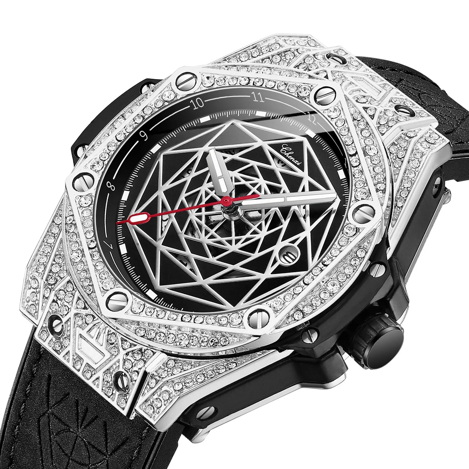 Men's trendy quartz calendar waterproof watch W28CX88250