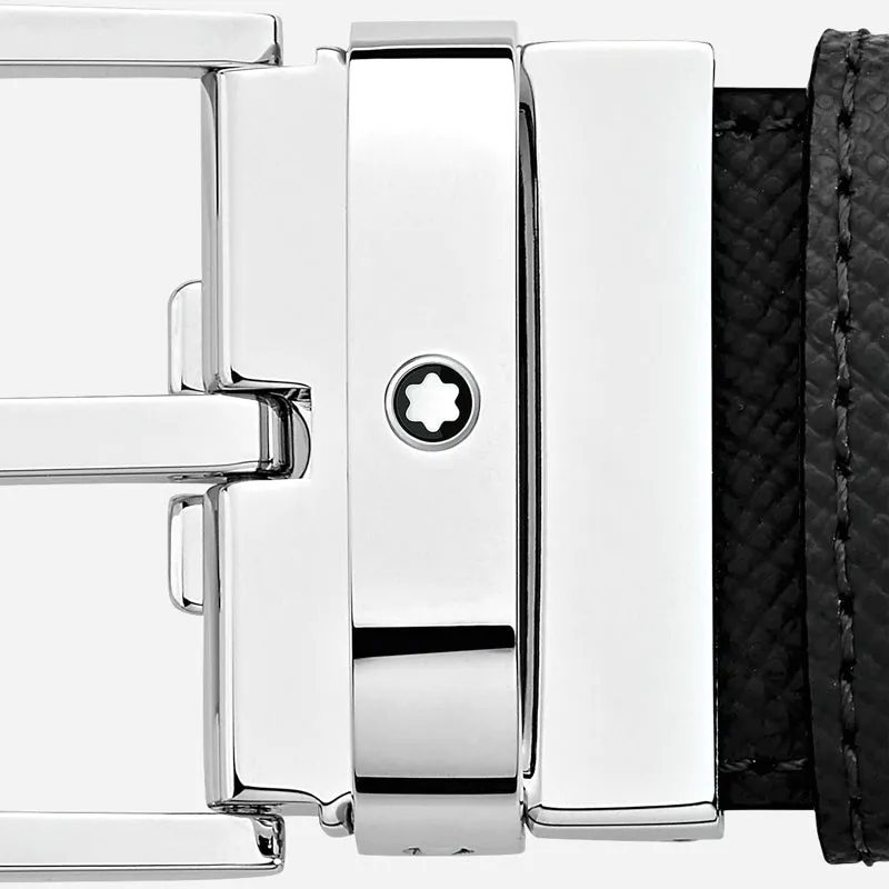 MNT Belt Trapeze BKle Black Blue 35mm Reversible Leather