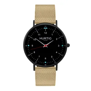 Moderna Stainless Steel Watch All Black & Gold