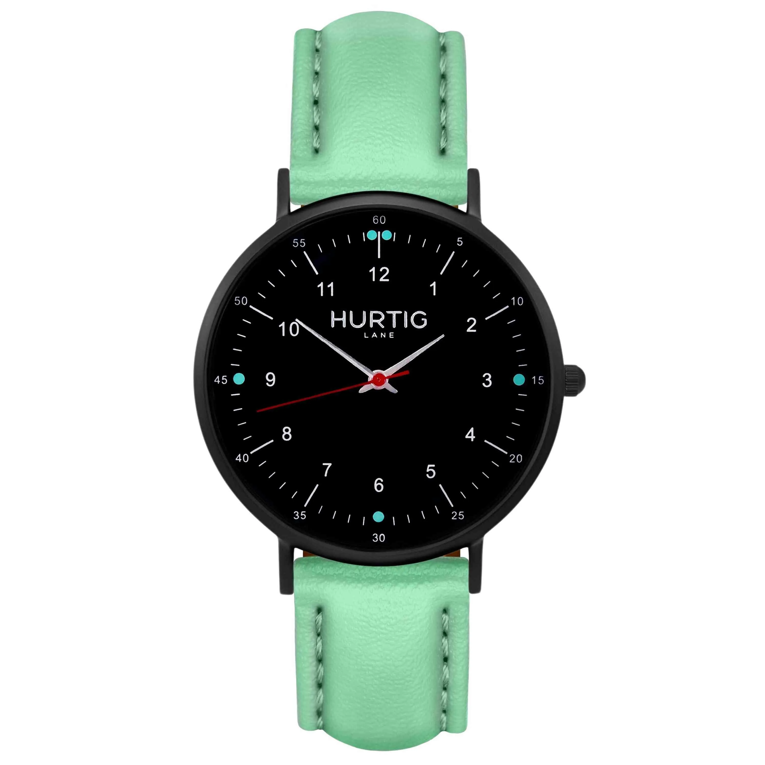 Moderno Vegan Leather Watch All Black & Black
