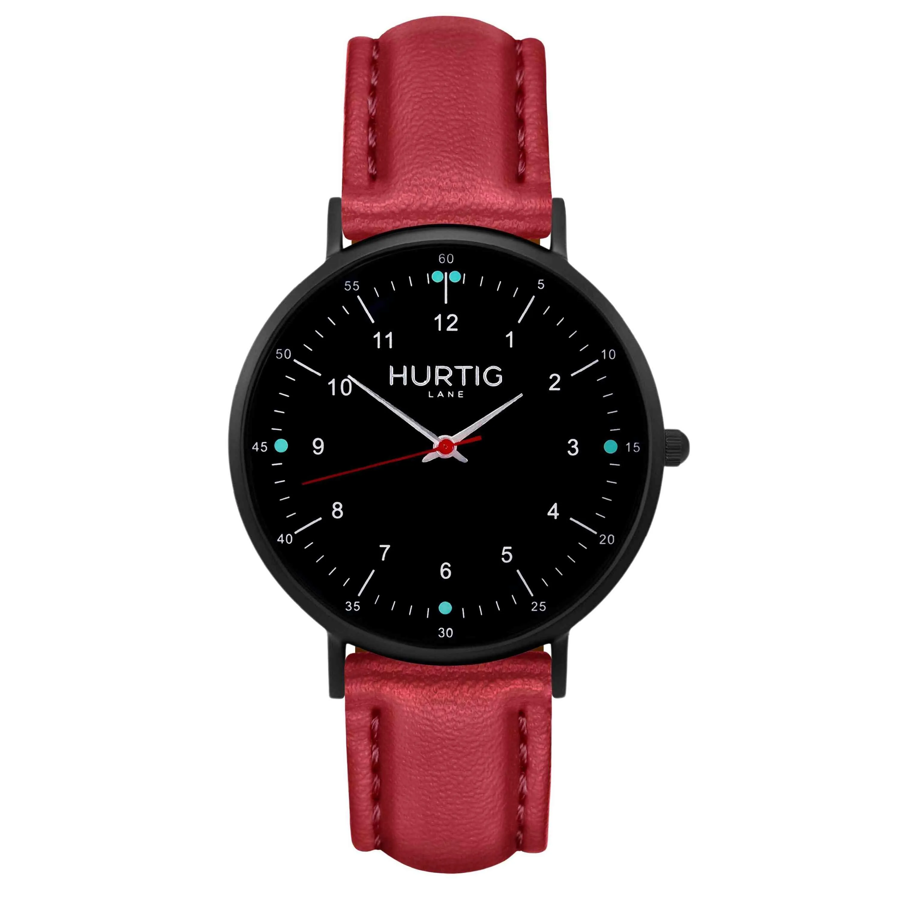 Moderno Vegan Leather Watch All Black & Black