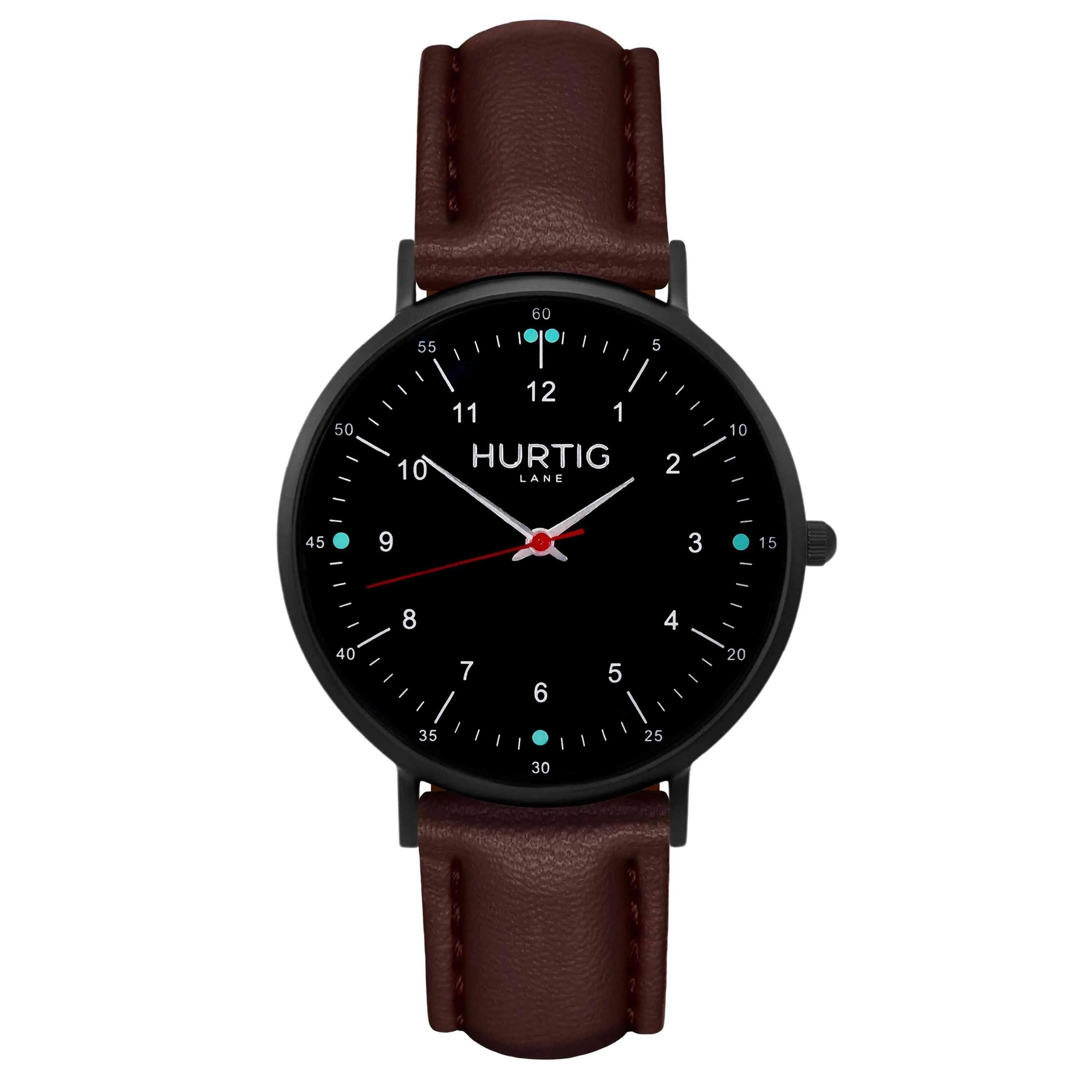 Moderno Vegan Leather Watch All Black & Black