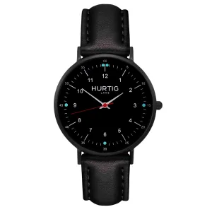 Moderno Vegan Leather Watch All Black & Black