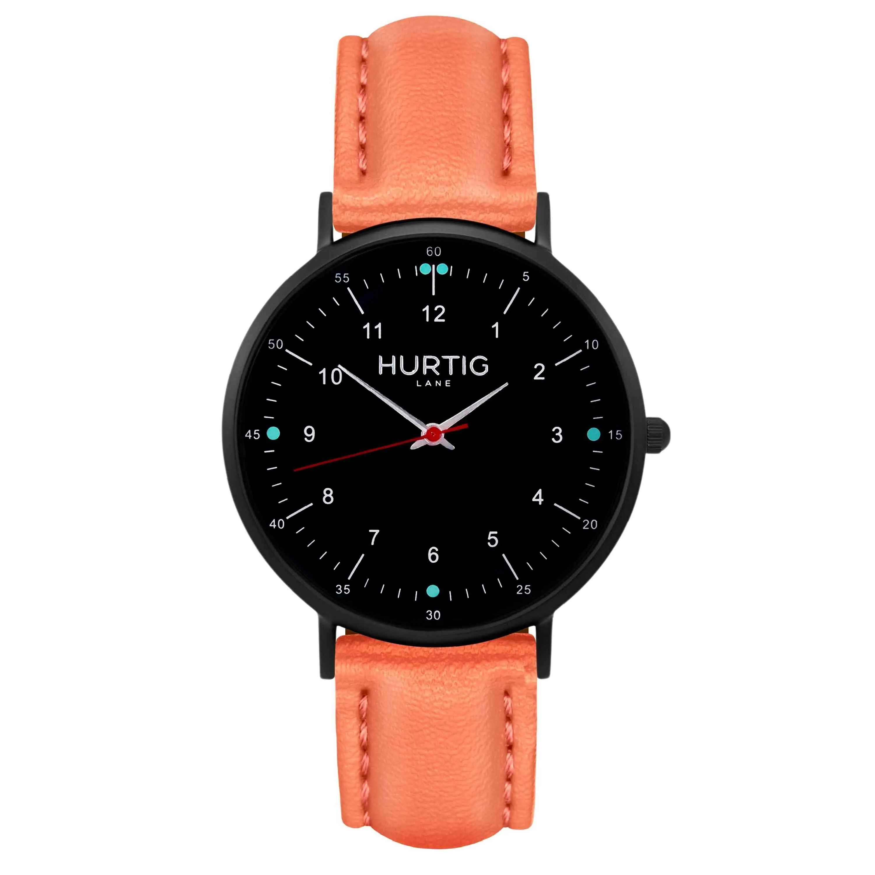 Moderno Vegan Leather Watch All Black & Black