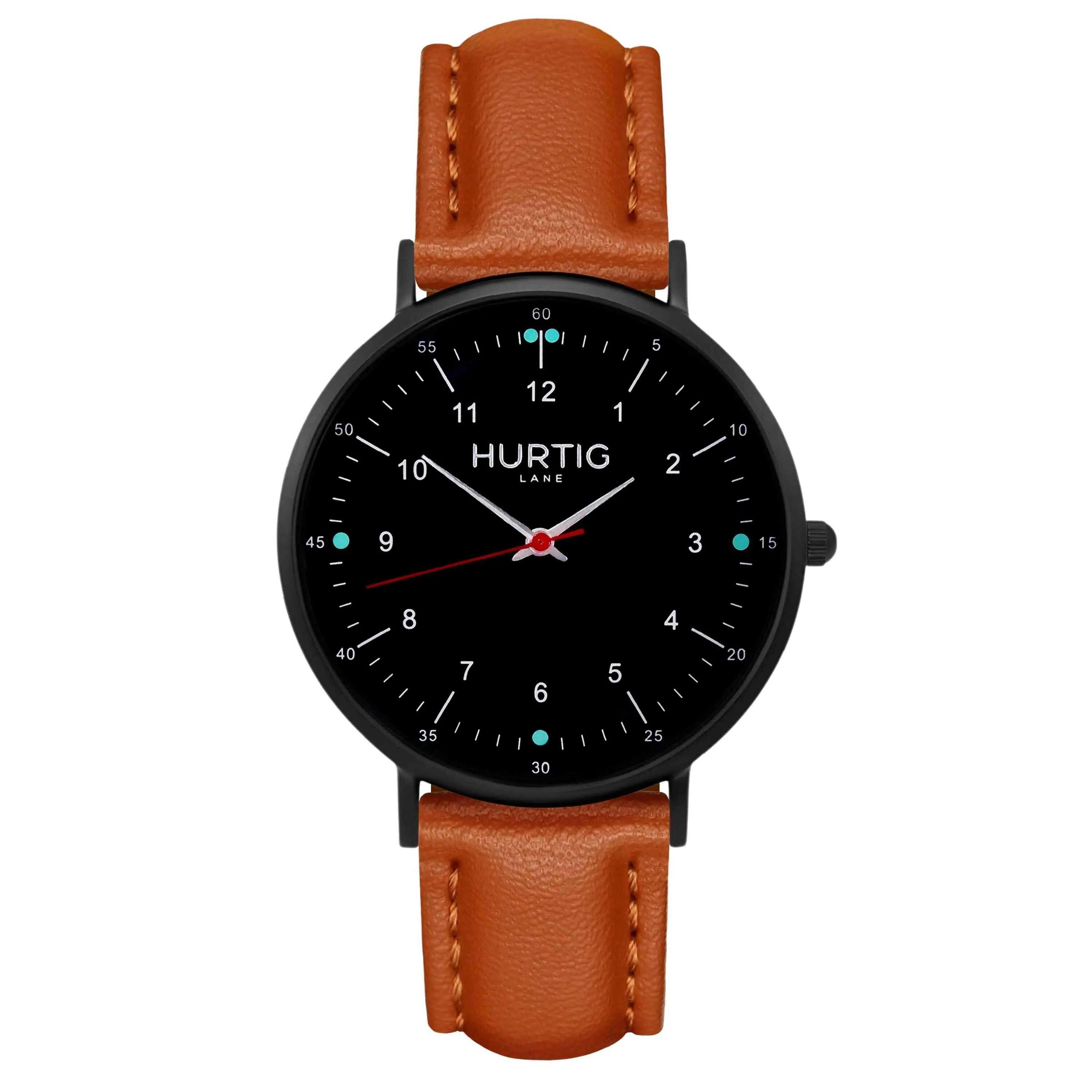 Moderno Vegan Leather Watch All Black & Black
