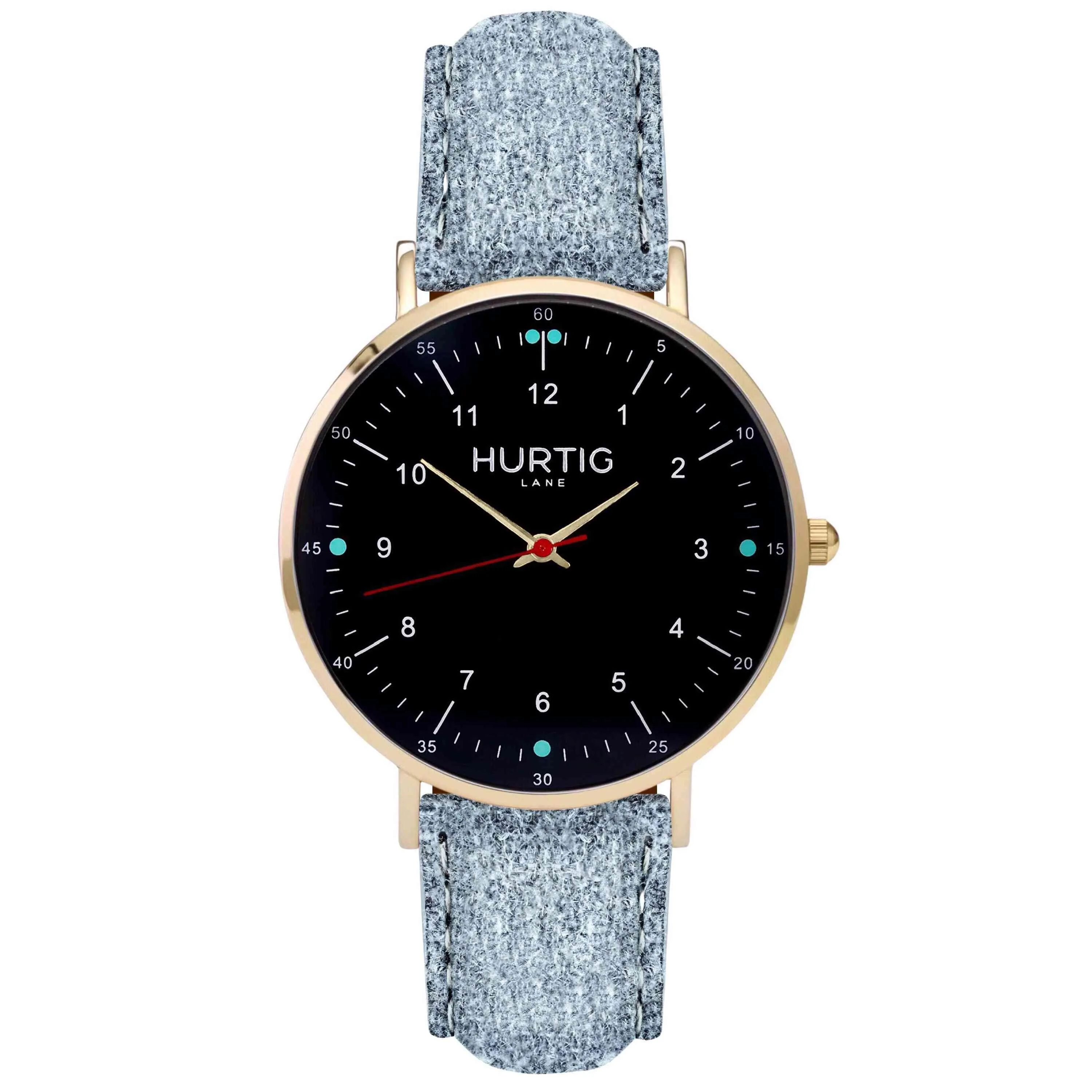 Moderno Vegan Suede Watch Gold, Black & Berry