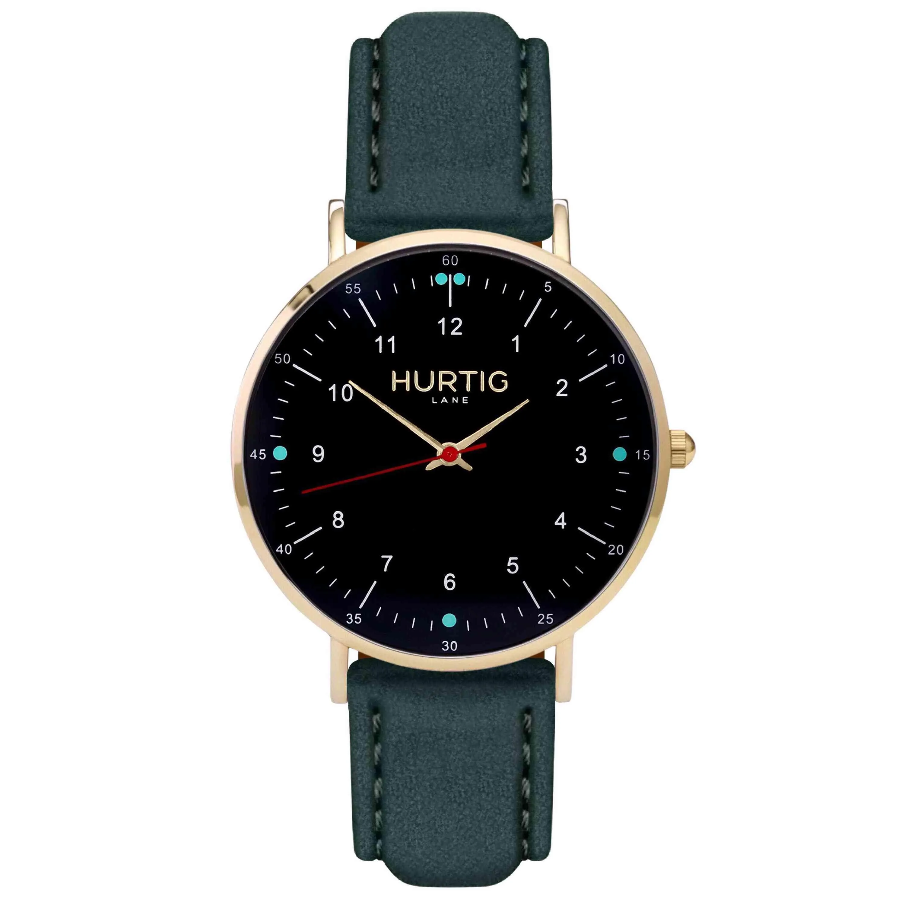 Moderno Vegan Suede Watch Gold, Black & Berry