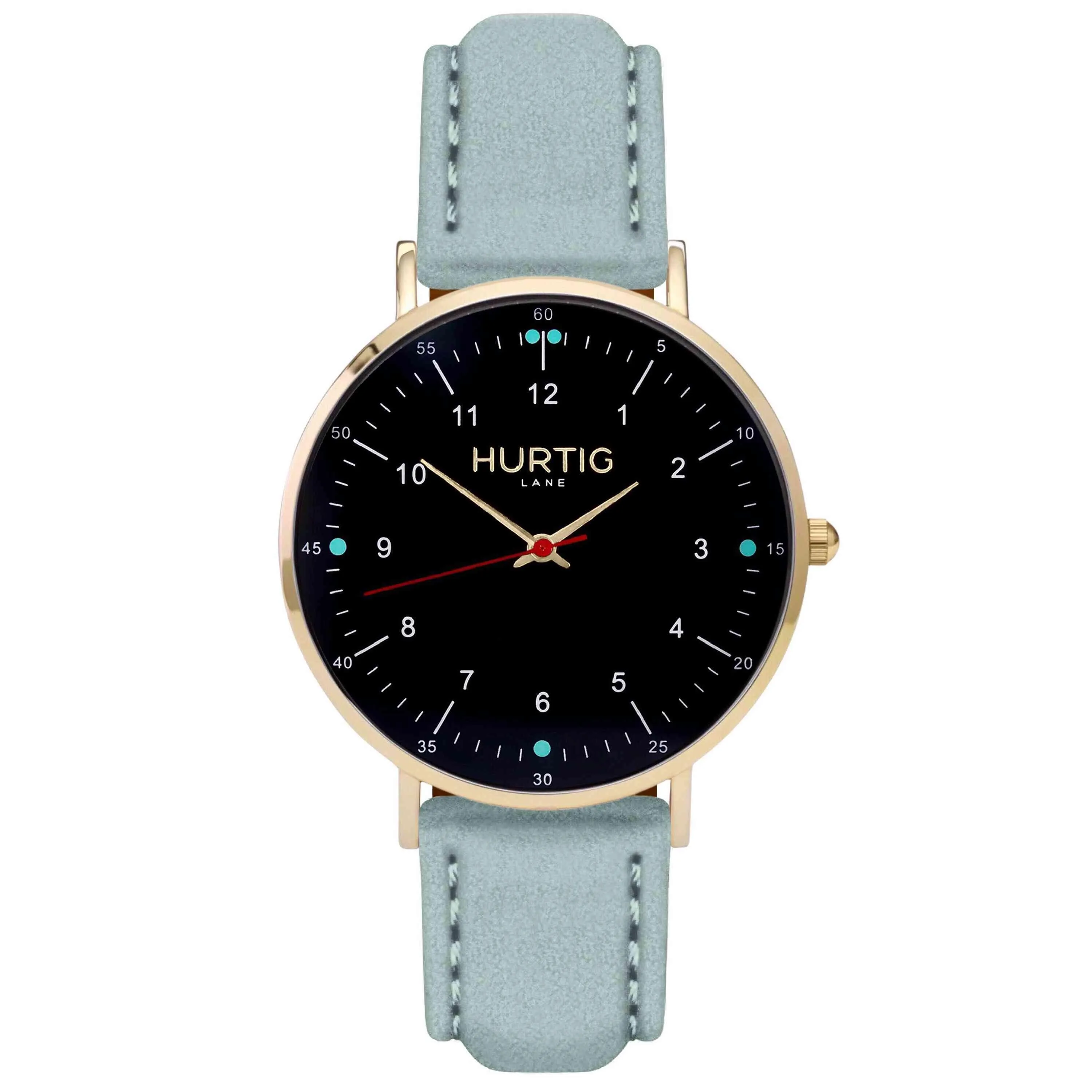 Moderno Vegan Suede Watch Gold, Black & Berry