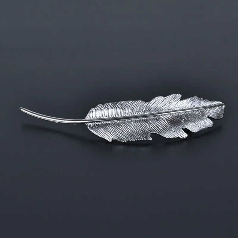 New Hot Fashion Vintage Gold Retro Metal Feather Big Hairgrips Hair Clip For Women Accessories Jewelry