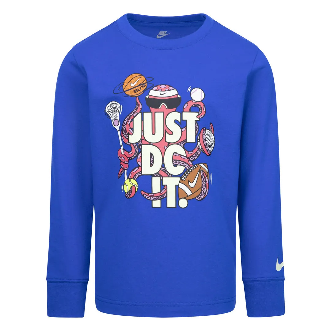 Nike Boys "Just Do It" Octo Multisport Long Sleeve Tee (Little Kids)