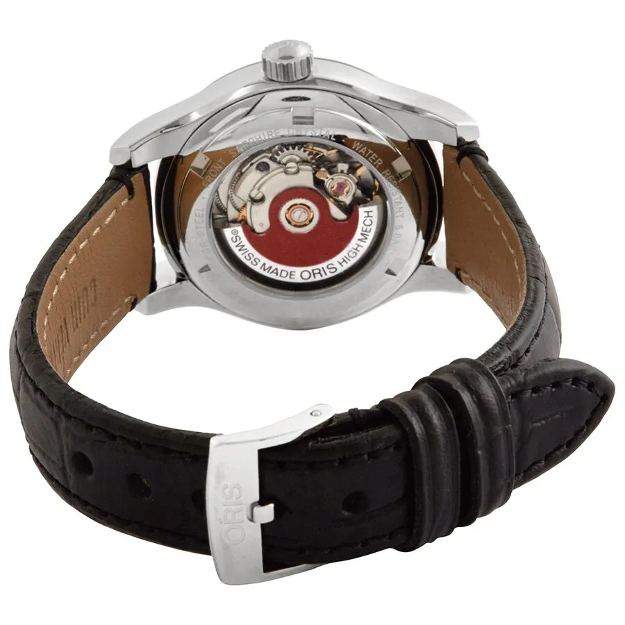 Oris Classic Date Automatic Black Dial Black Leather Ladies Watch 01 561 7650 4334-07 5 14 11