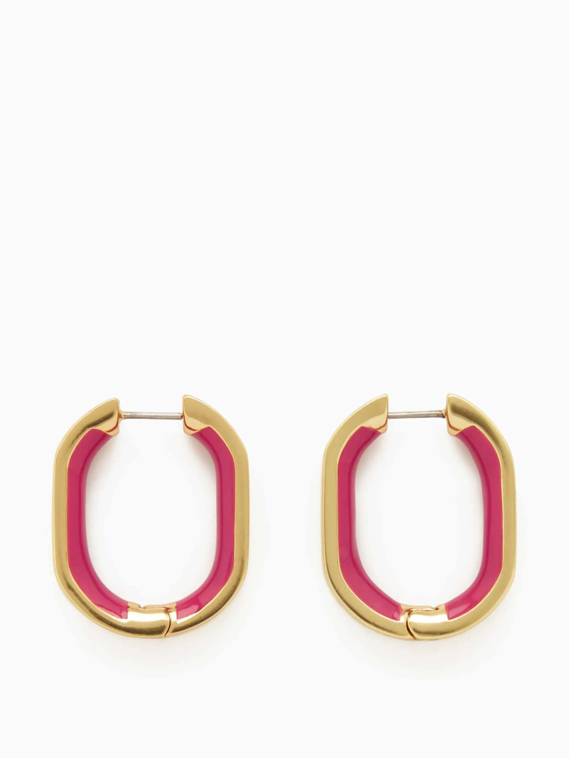 Oval hoop earrings