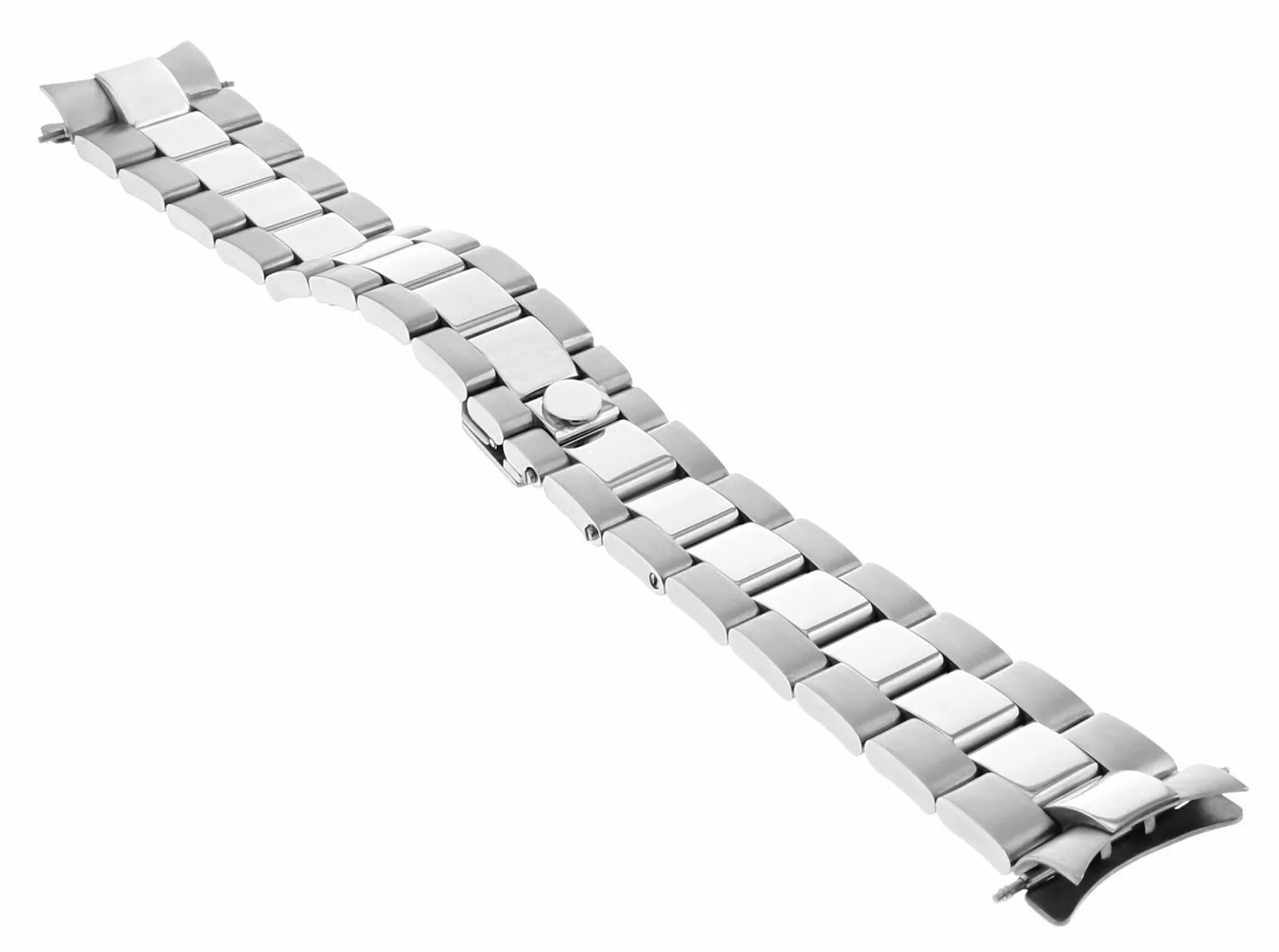 OYSTER WATCH BAND STAINLESS STEEL NEW STYLE FOR ROLEX  HIDDEN CLASP SHINY/CENTRR