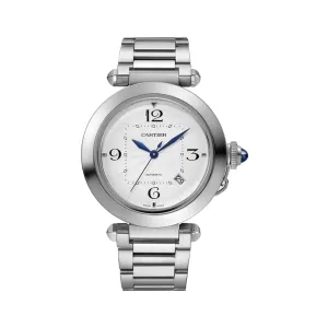 Pasha De Cartier (With Date) 41mm WSPA0009 Silver Flinqué Dial, Worn
