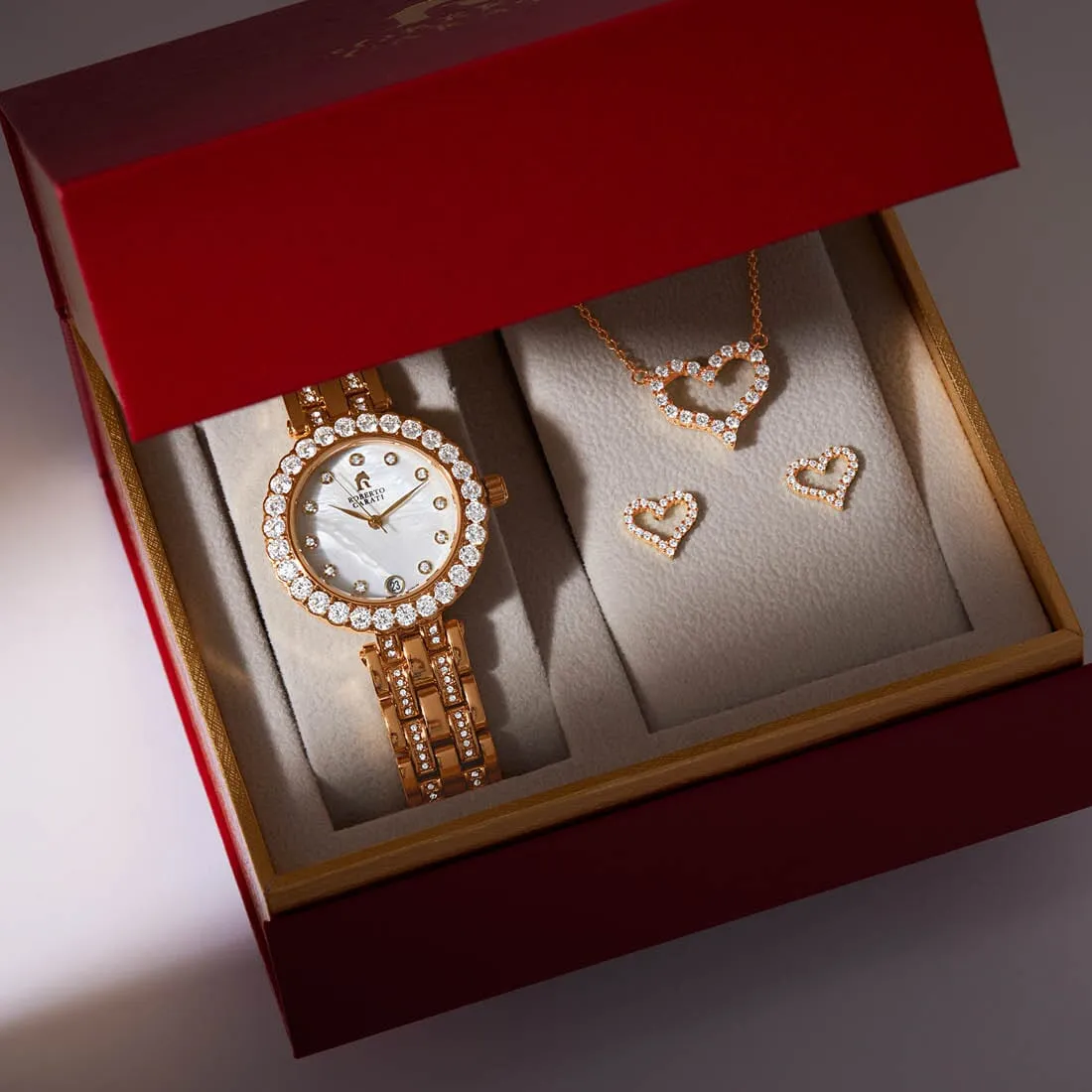 Roberto Carati Amore Rose Gold Gift Box Set M1027 BE-V3