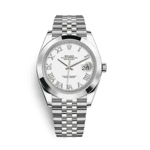 Rolex 126300 Datejust , Smooth Bezel , White Roman Dial 2021