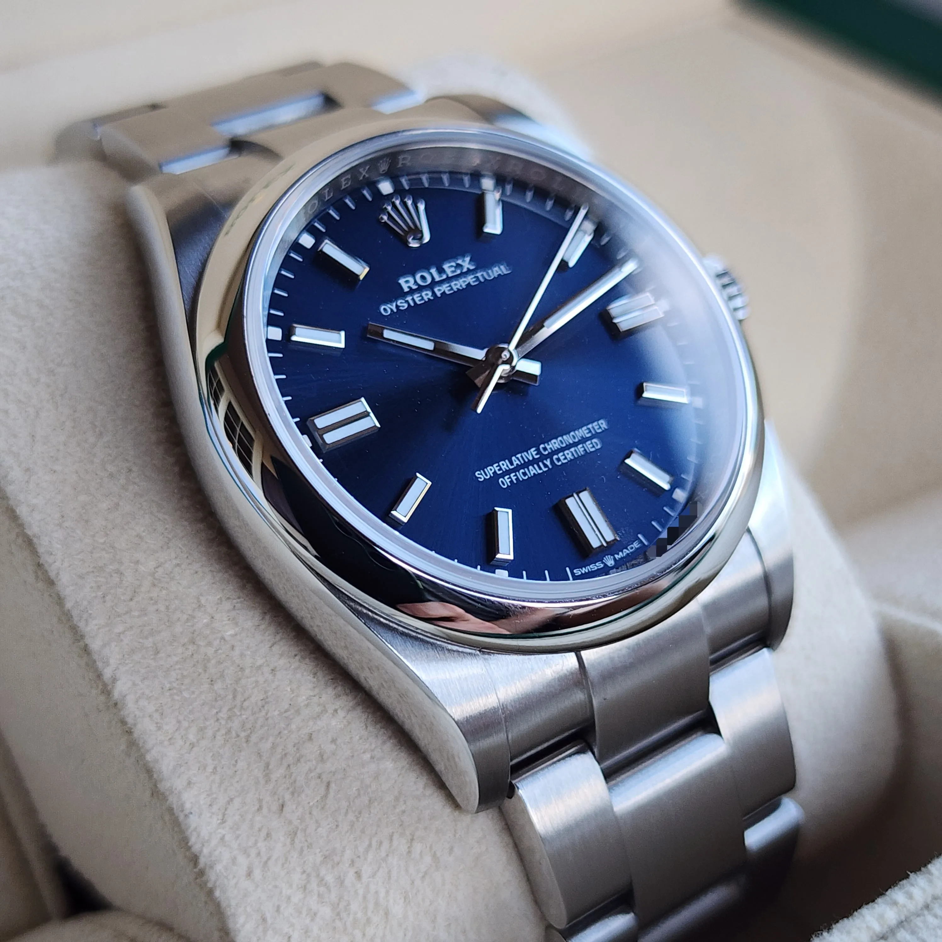 Rolex Oyster Perpetual Blue Dial 36mm