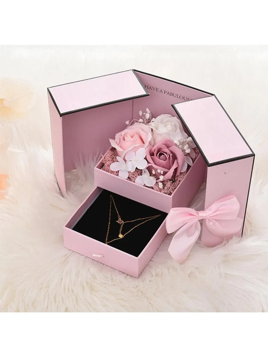 Rose gift box|Rose Pattern Gift Box For Valentine Gift