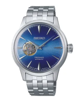 Seiko Presage Blue and Silver Men's Watch SSA439J