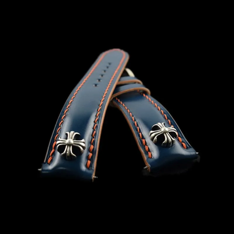 Shell Cordovan Watch Strap - Blue