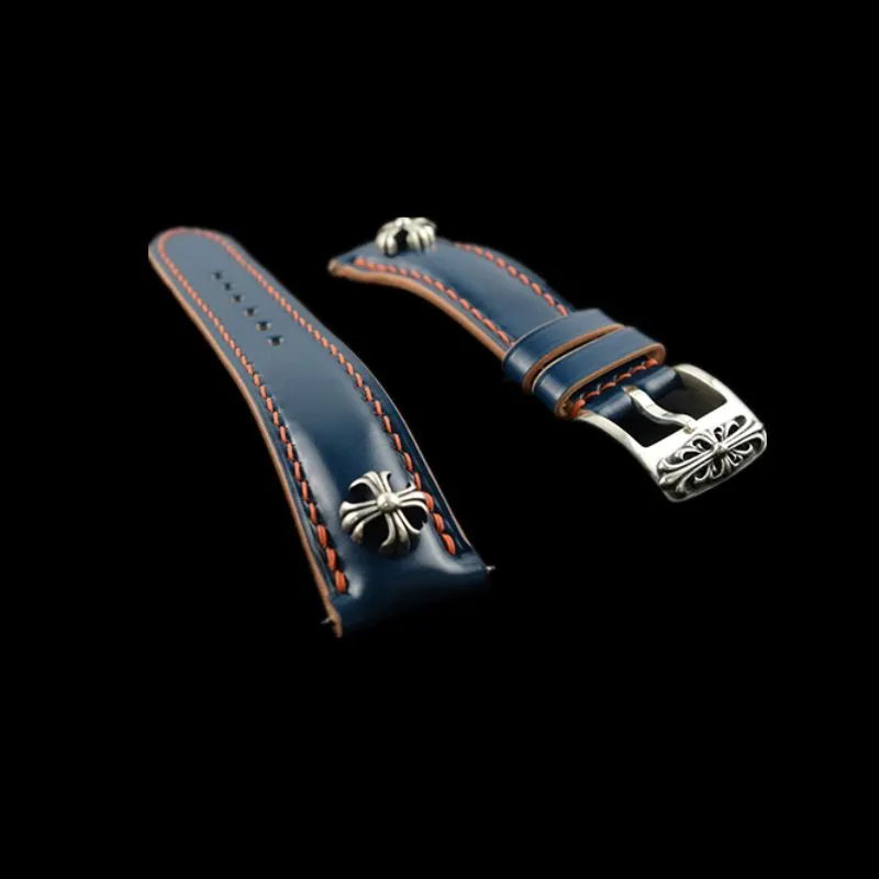 Shell Cordovan Watch Strap - Blue