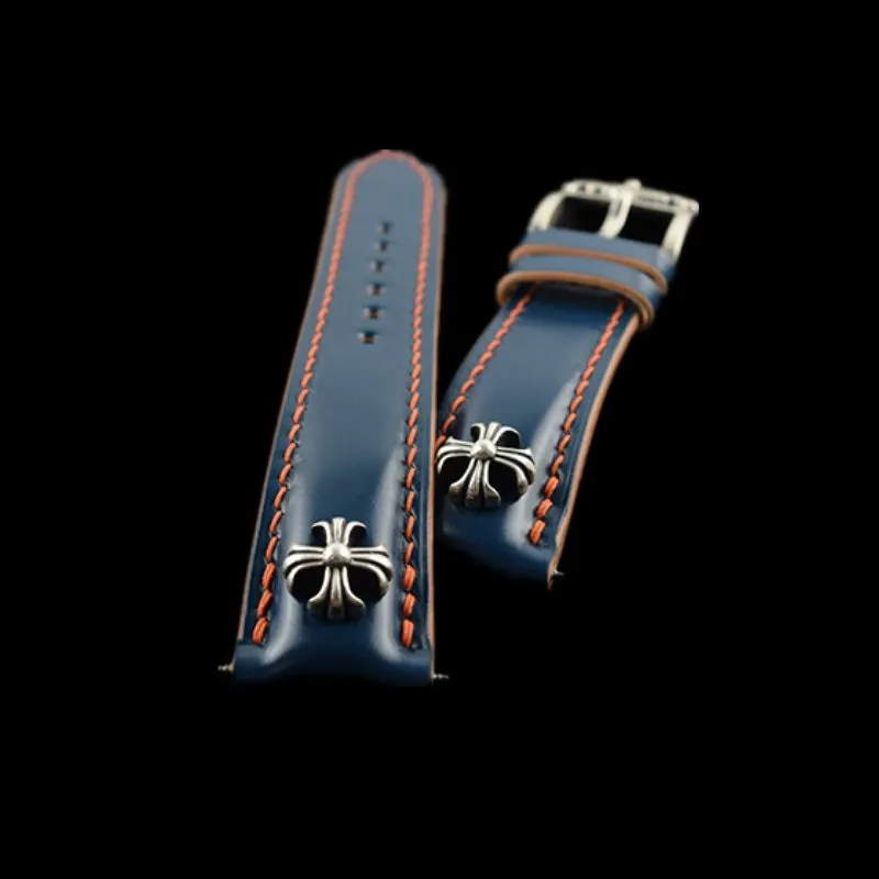Shell Cordovan Watch Strap - Blue